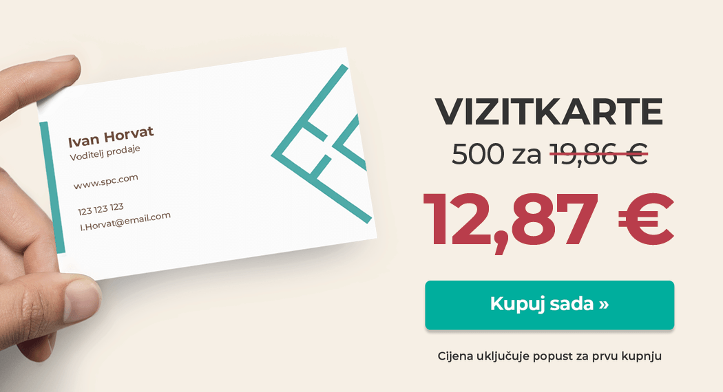 Tiskajte vizitke po najboljoj cijeni. Vrhunska kvaliteta i brza isporuka.