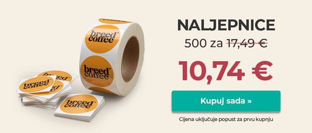 Tiskajte naljepnice po najboljoj cijeni. Vrhunska kvaliteta i brza isporuka.